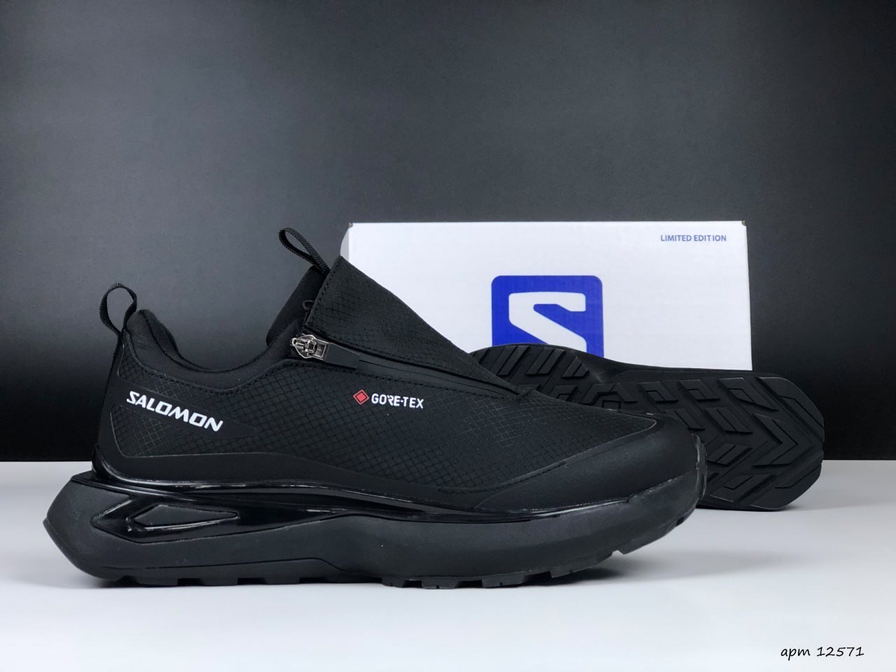Чоловічі термо кросівки Salomon Odyssey Gore-Tex чорні осінь зима, фото №2