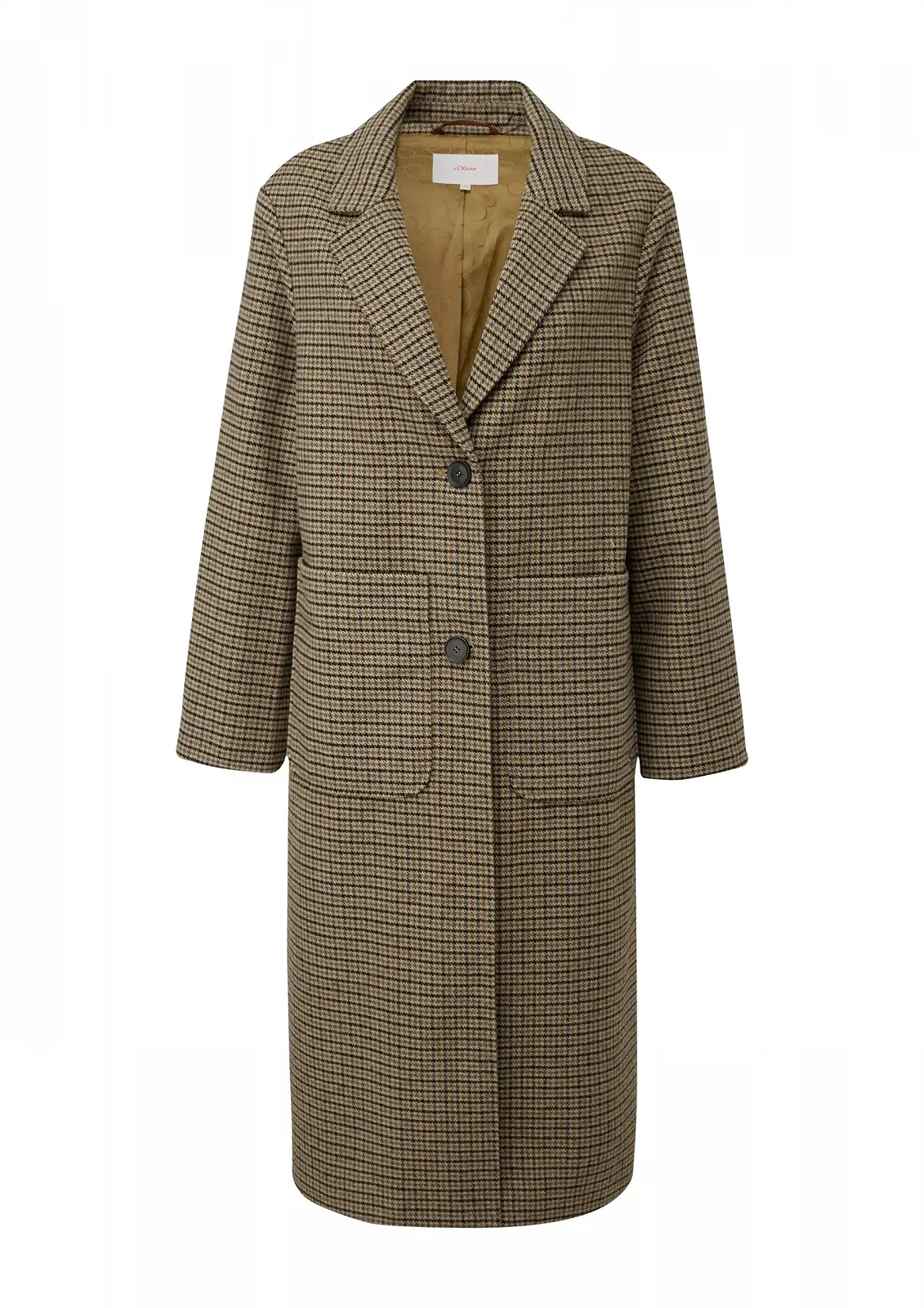 Пальто s.Oliver Картатий Змішана вовна, фото №1