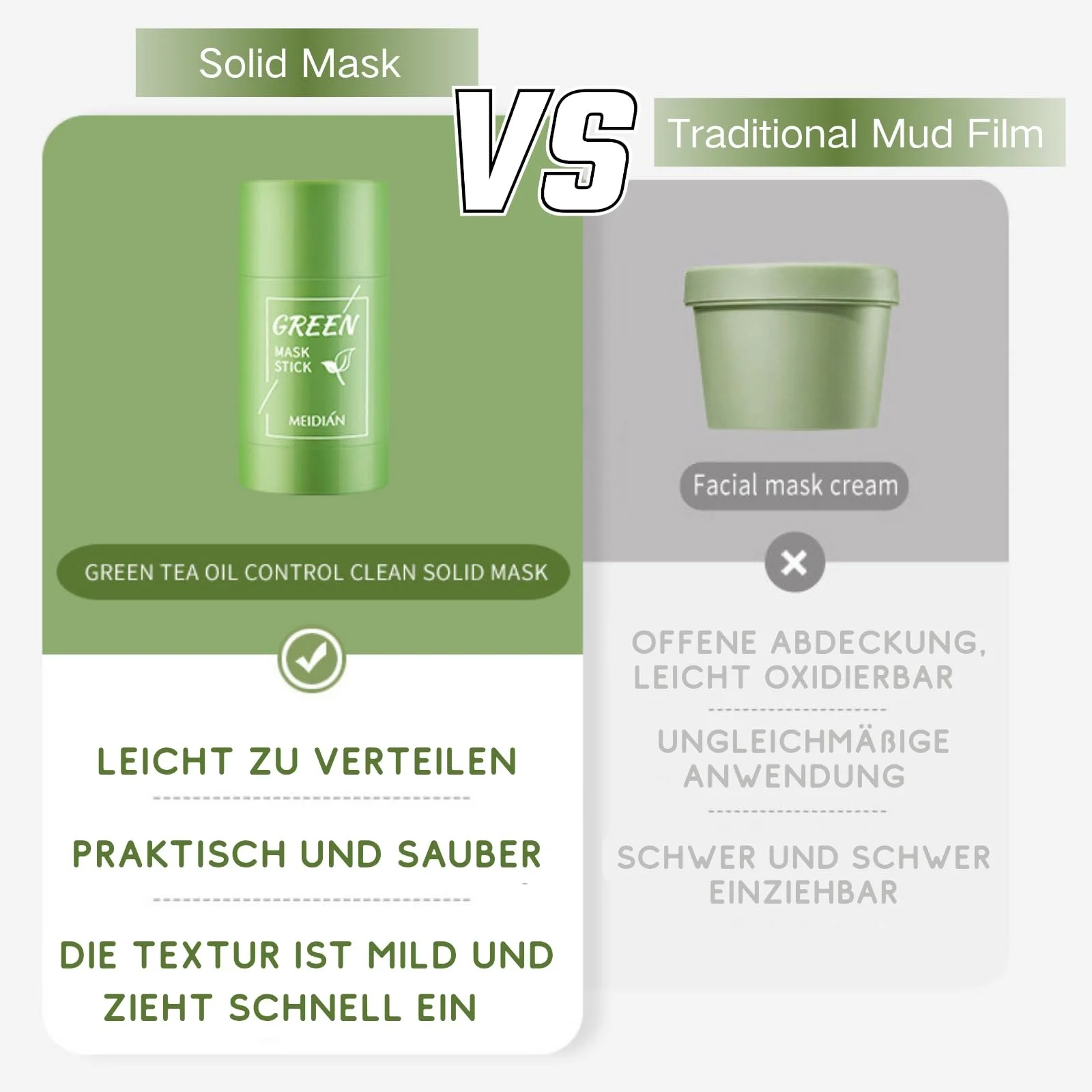 Маска-стик Зеленый Чай с повязкой Cloud Hair Band Очищающая Глубокое очищение пор и увлажнение (3 шт), фото №6