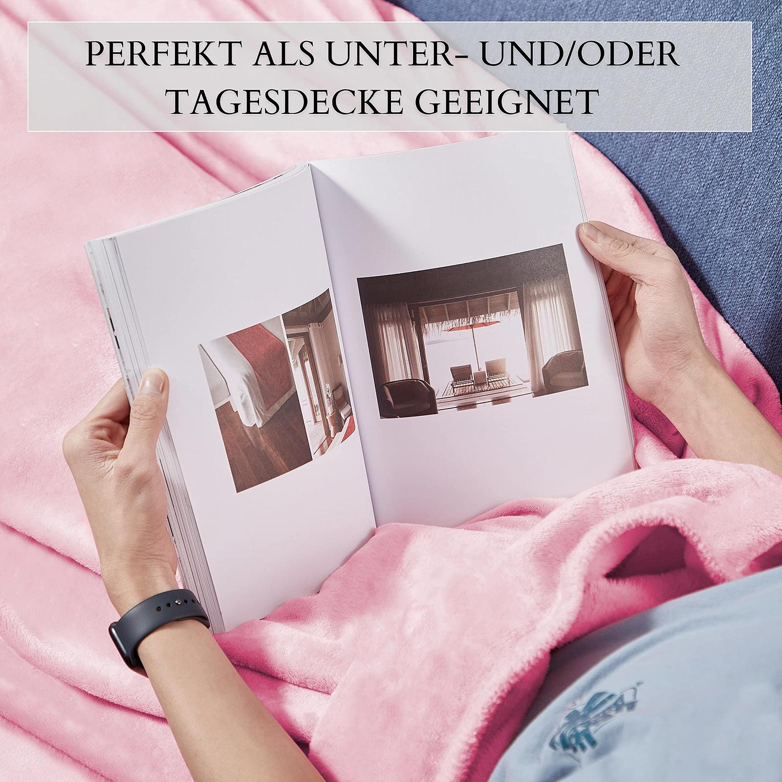 Плед пухнастий ecosa Cuddly 150 x 200 см Рожевий Promo, фото №3