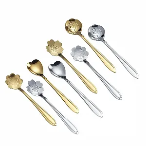 Ложка Типу Латте Маккіато Набір Gold and Silver 8 шт. Нержавіюча сталь - Фото 1