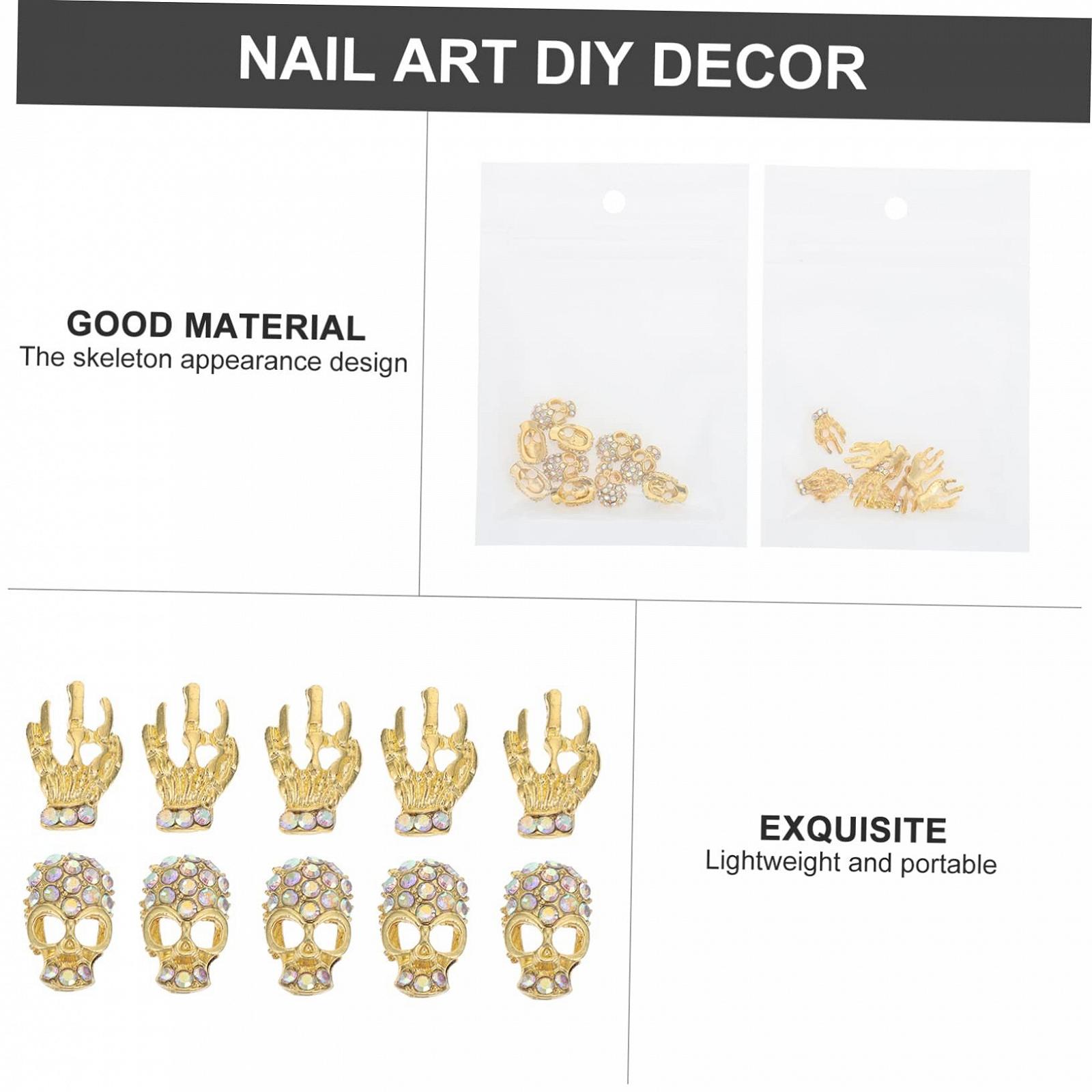 Украшения для ногтей Череп, 40 шт., фото №2 Украшения для ногтей Череп, 40 шт., фото №2
