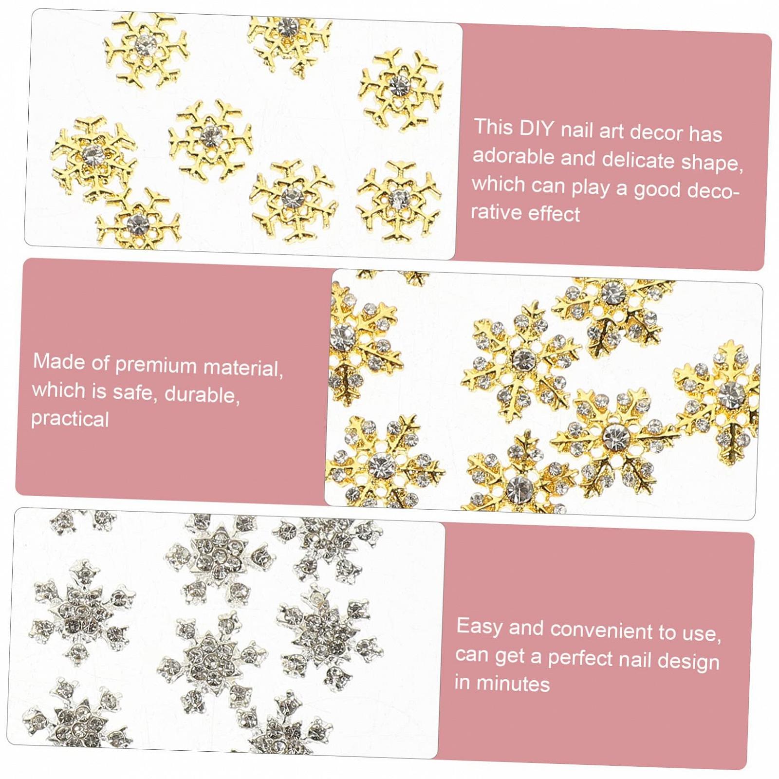 Украшение для ногтей Снежинка 40 шт., фото №8