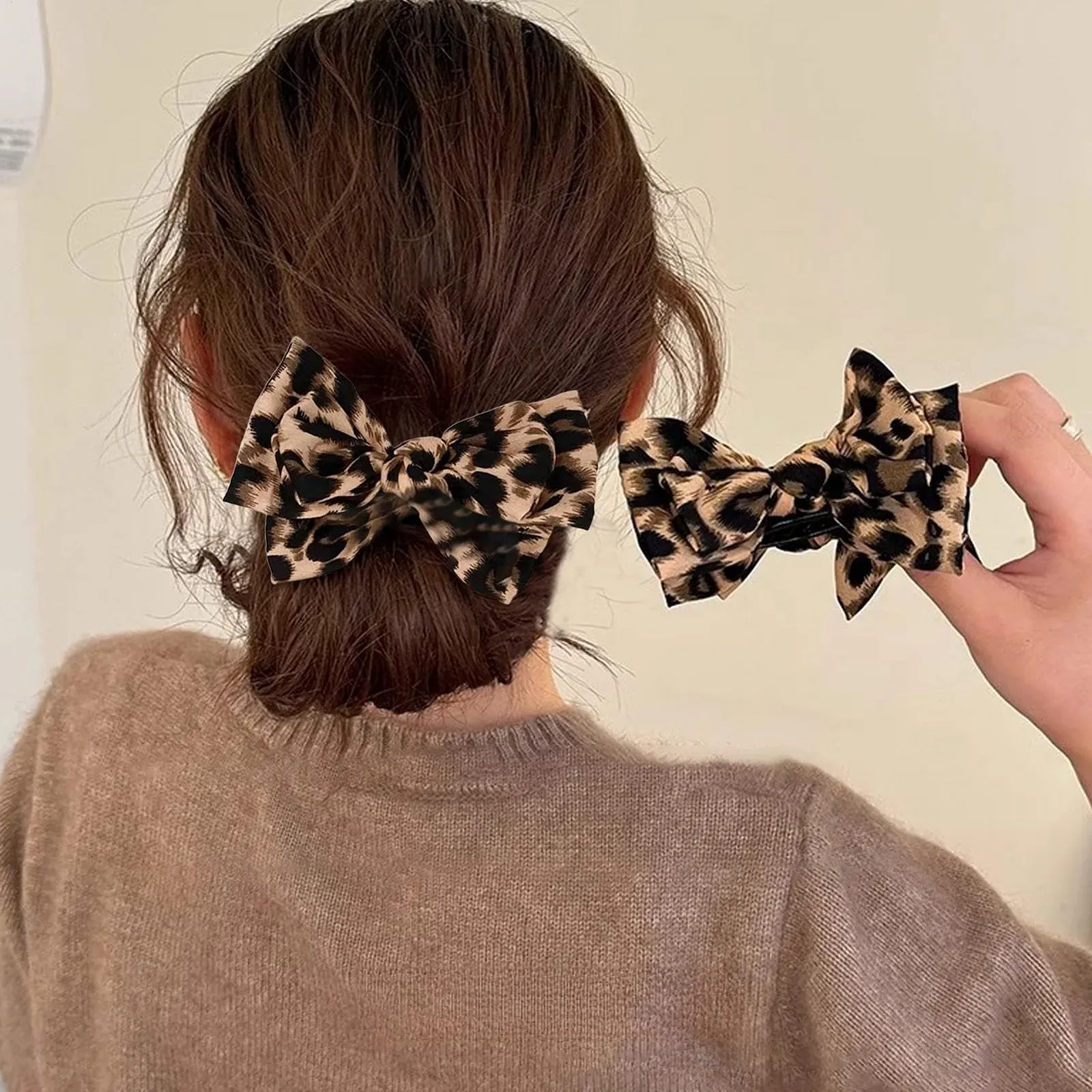 Заколка для волос с леопардовым узором, фото №3