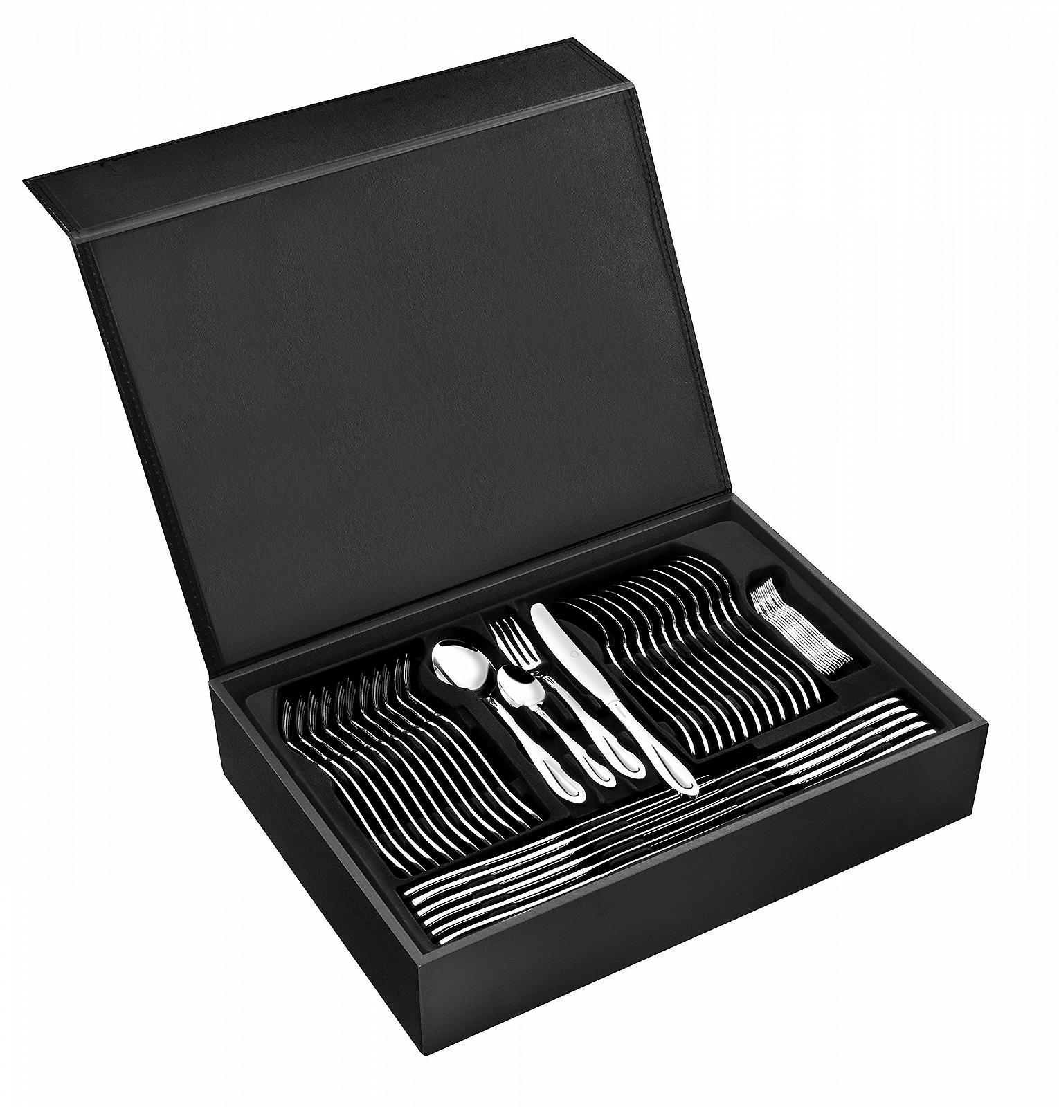 Набір столових приборів у дерев'яній коробці з шухлядою Pradel Excellence Miroir, 84 предмети, срібний, фото №2 Набір столових приборів у дерев'яній коробці з шухлядою Pradel Excellence Miroir, 84 предмети, срібний, фото №2