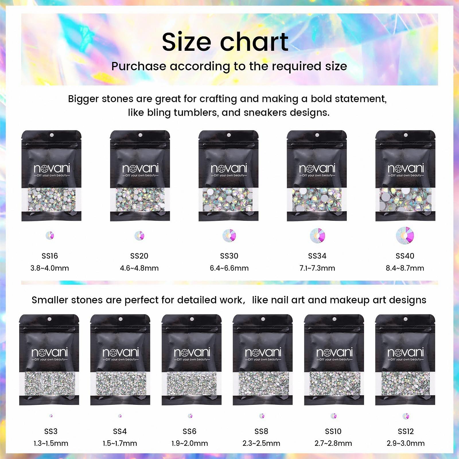 Стрази Novani SS12 Скло Кристал AB, 1440 шт, фото №5 Стрази Novani SS12 Скло Кристал AB, 1440 шт, фото №5