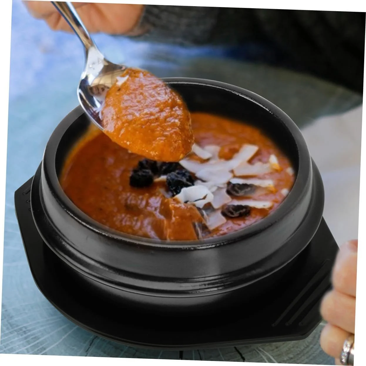 Кастрюля керамическая термостойкая энергосберегающая с подносом, фото №3