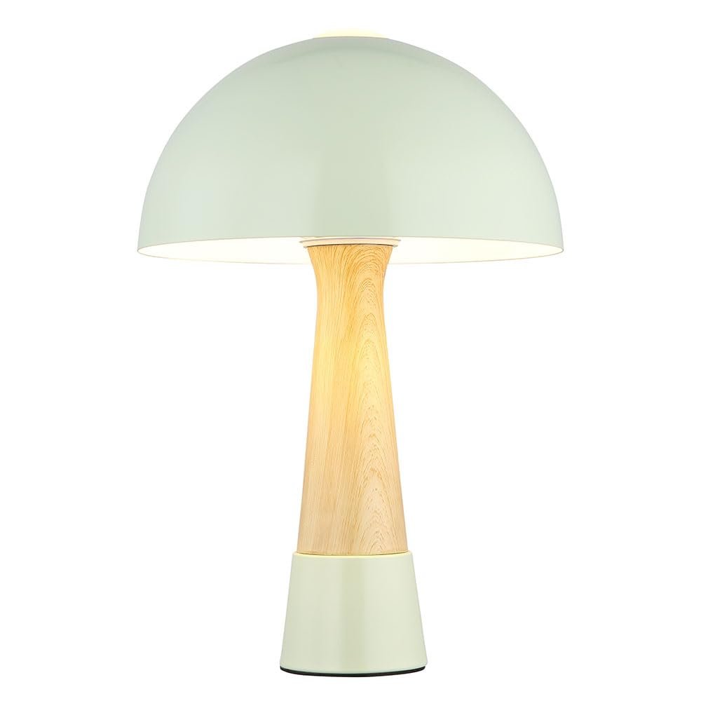 Настільна лампа Nowa LED під дерево ретро гриб метал 7 Вт 806 лм тепле біле світло 25 x 36.5 см зелена, фото №1
