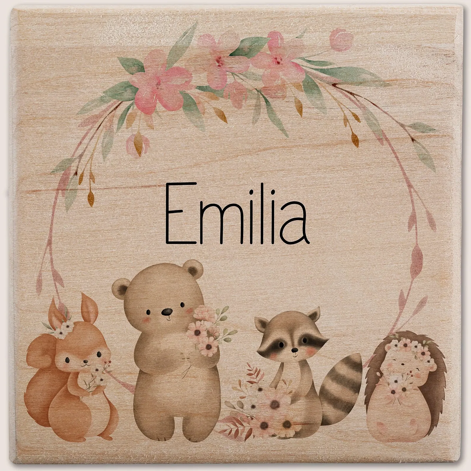 Скарбничка дерев'яна Лісові тварини Дерево, фото №2