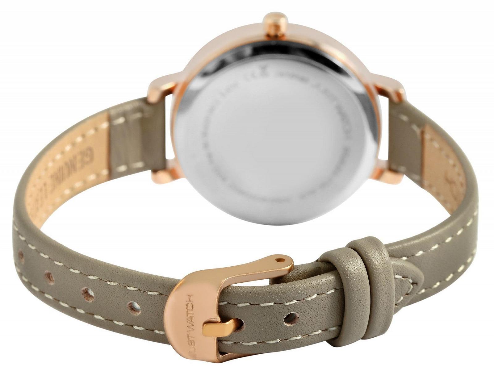 Женские часы Just Watch Ремешок из кожи Черный/Серебряный, фото №3