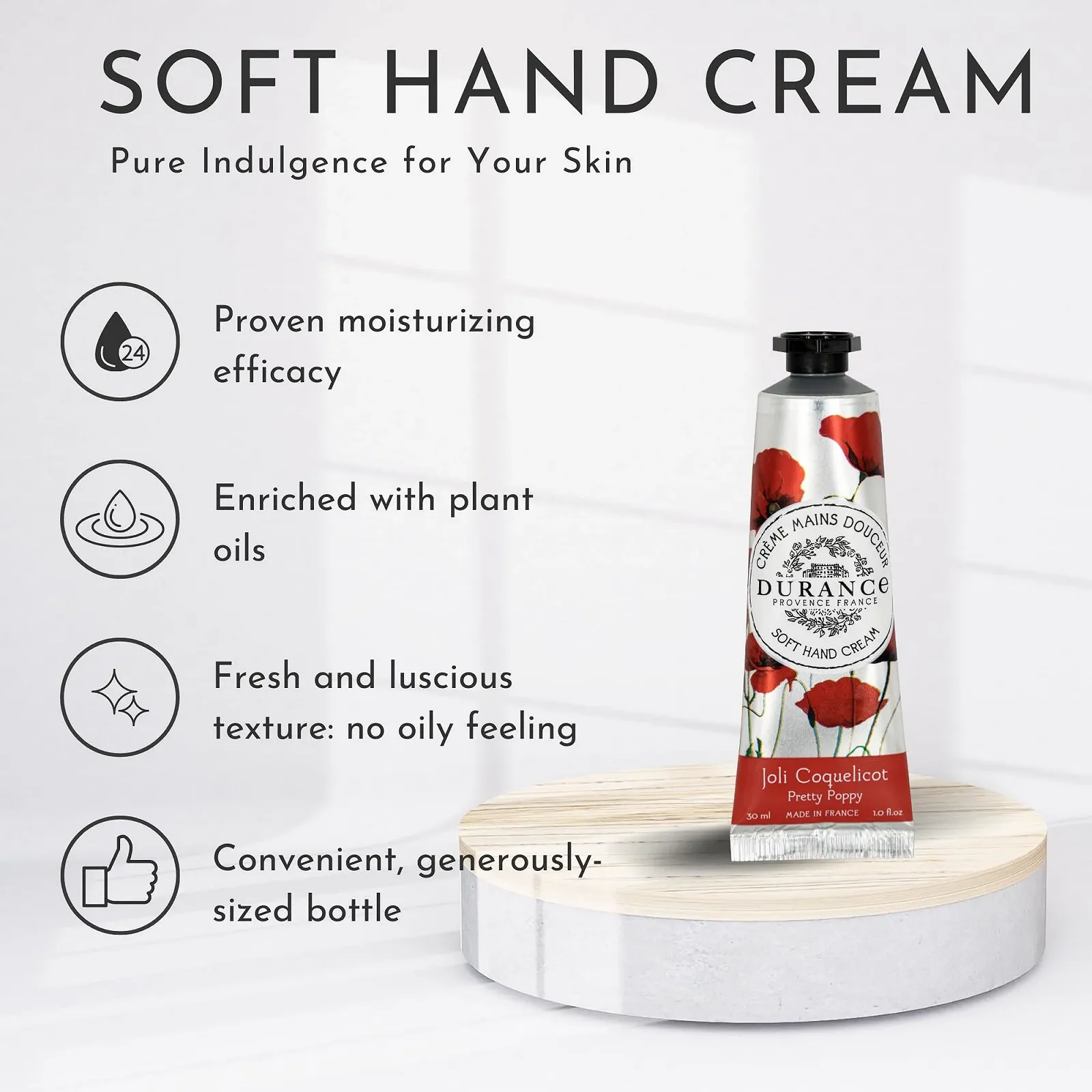 Крем для рук Durance Gentle Hand Cream Beautiful Poppy 30 мл, фото №2