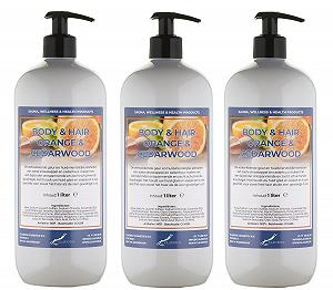 Гель для душу та шампунь 2 в 1 Sweet Orange & Cedarwood 1 л набір з 3 шт - Фото 1