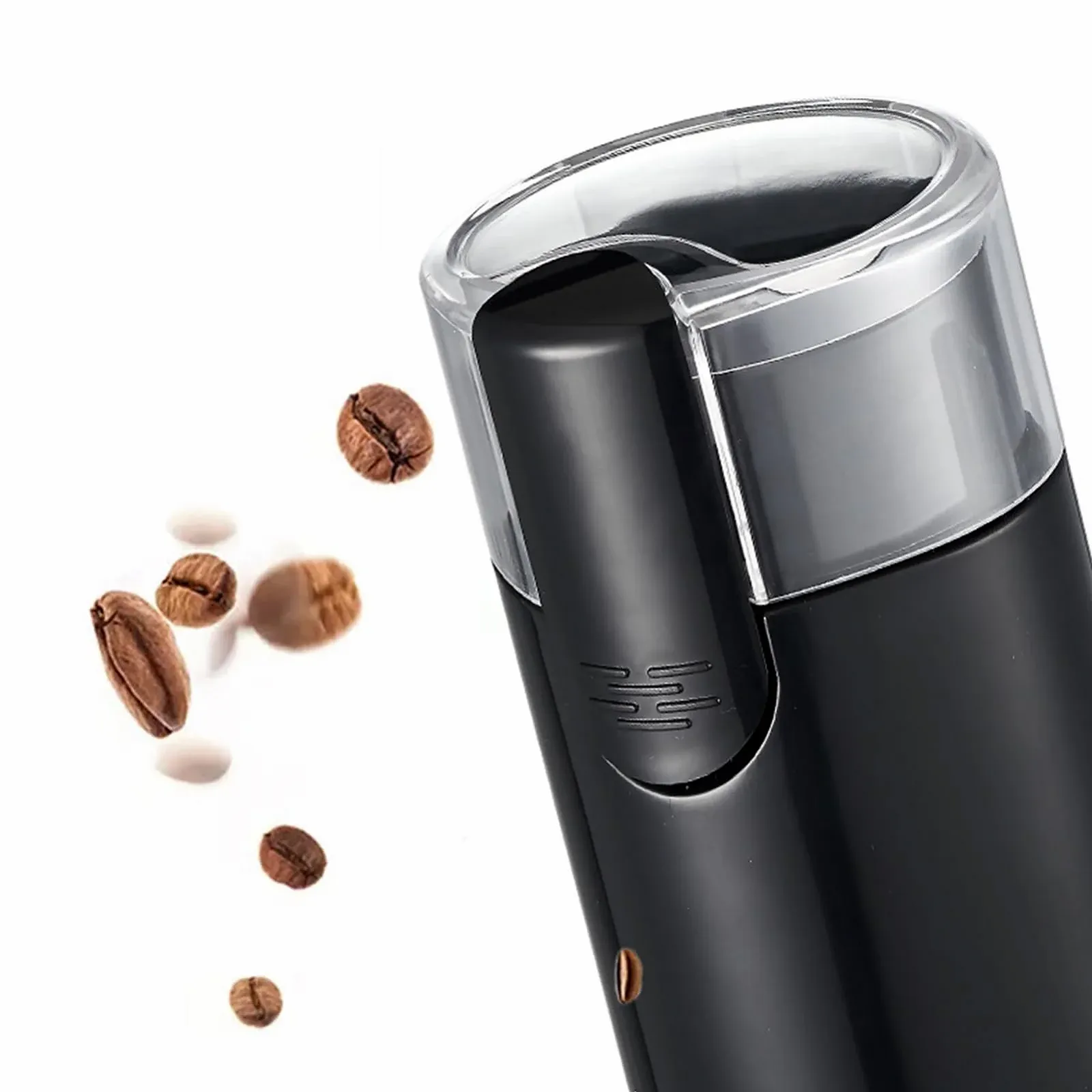 Млин для кави електричний, нержавіюча сталь. Подрібнювач для подорожей з щіткою в комплекті для Cold Brew, кафе, кухні, дому, зерен, їжі, горіхів, фото №7