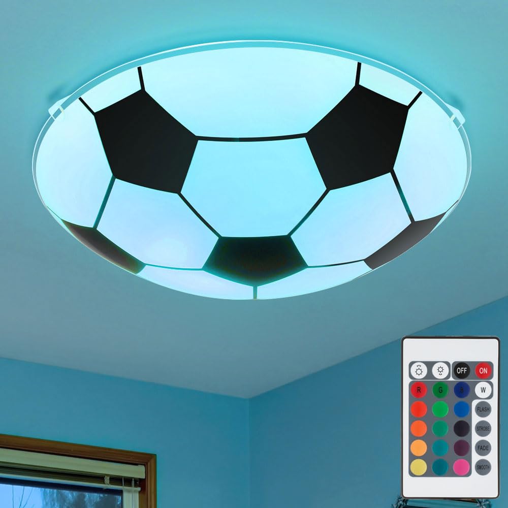 Светильник LED ETC-SHOP Футбольный RGB с пультом дистанционного управления для детской комнаты, фото №3
