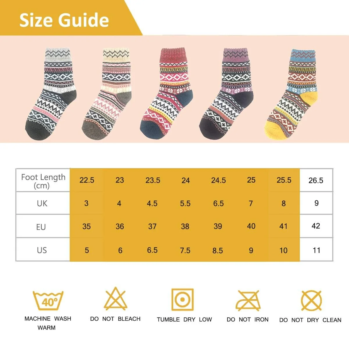 Вовняні шкарпетки AUGOLA, 5 пар, зимові термошкарпетки, розмір 35-41, фото №6 Вовняні шкарпетки AUGOLA, 5 пар, зимові термошкарпетки, розмір 35-41, фото №6