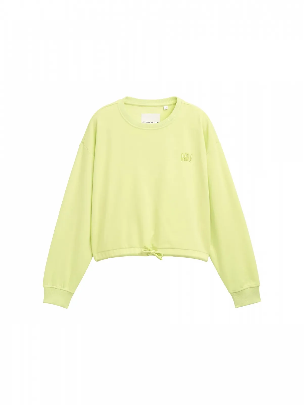 Укороченный свитшот для девочек TOM TAILOR с принтом, фото №1