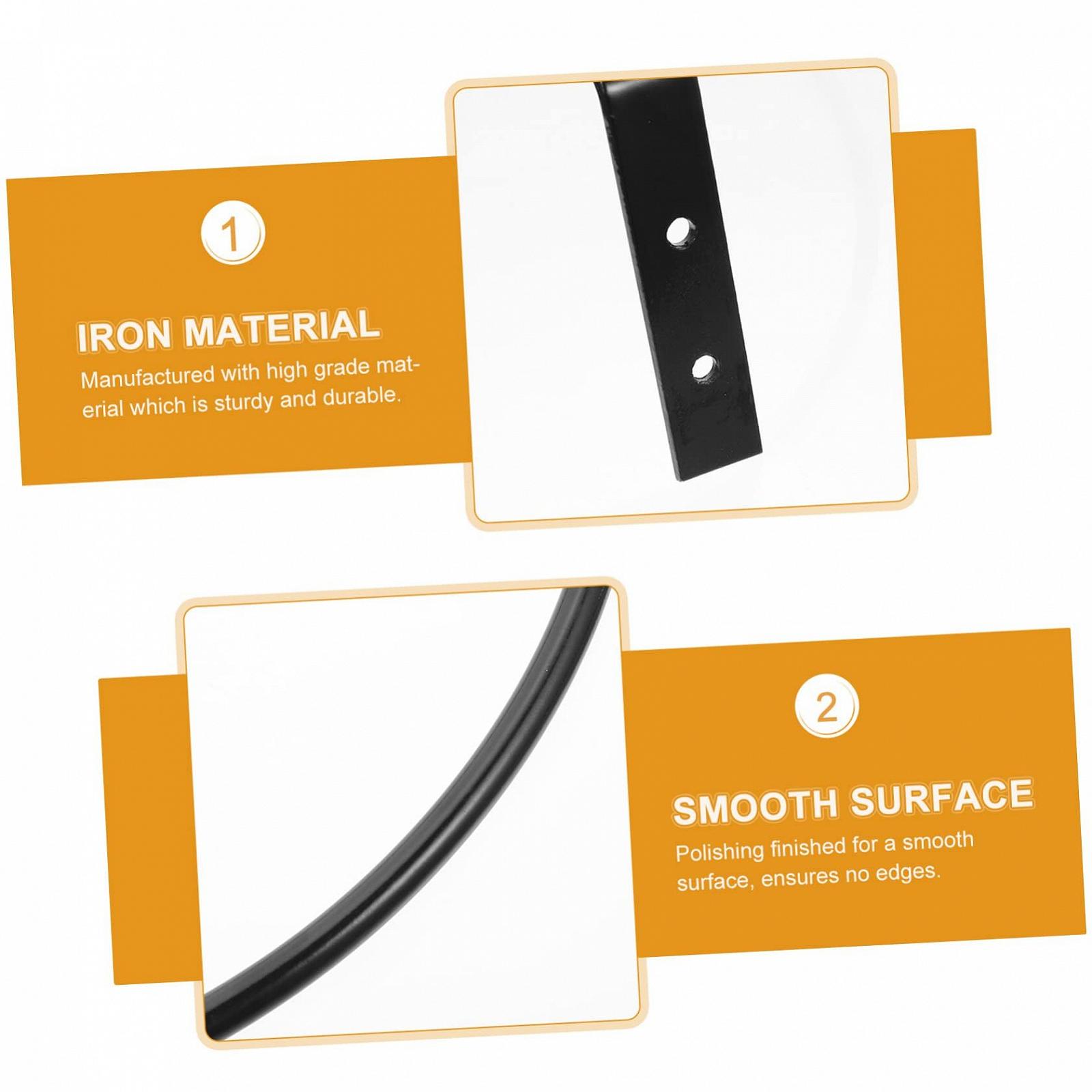 Тримачі для квіткових горщиків HEMOTON Залізні настінні кільця Набір із 3 шт., фото №3