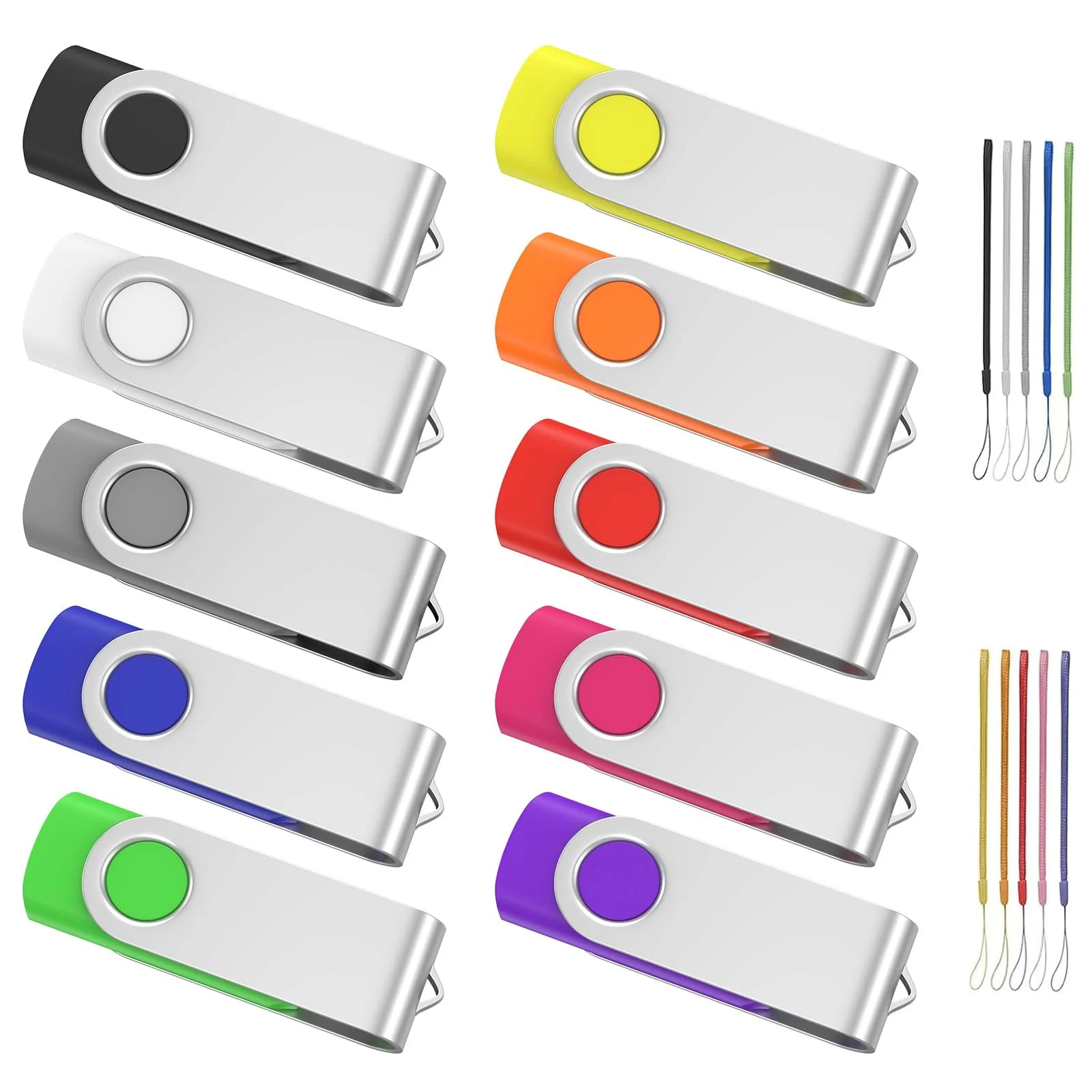 Набір USB-накопичувачів ABLAZE 128МБ 10 шт. USB 2.0 Swivel Різнокольорові, фото №1 Набір USB-накопичувачів ABLAZE 128МБ 10 шт. USB 2.0 Swivel Різнокольорові, фото №1