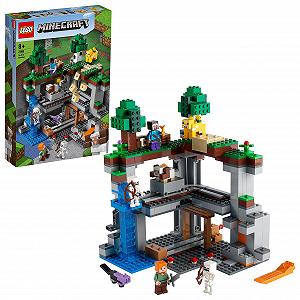 Конструктор Lego Minecraft 21169 Первое Приключение с Стивом, Алексом, 2 скелетами, окрашенным котом, му-блумом и рогатой овцой - Фото 1