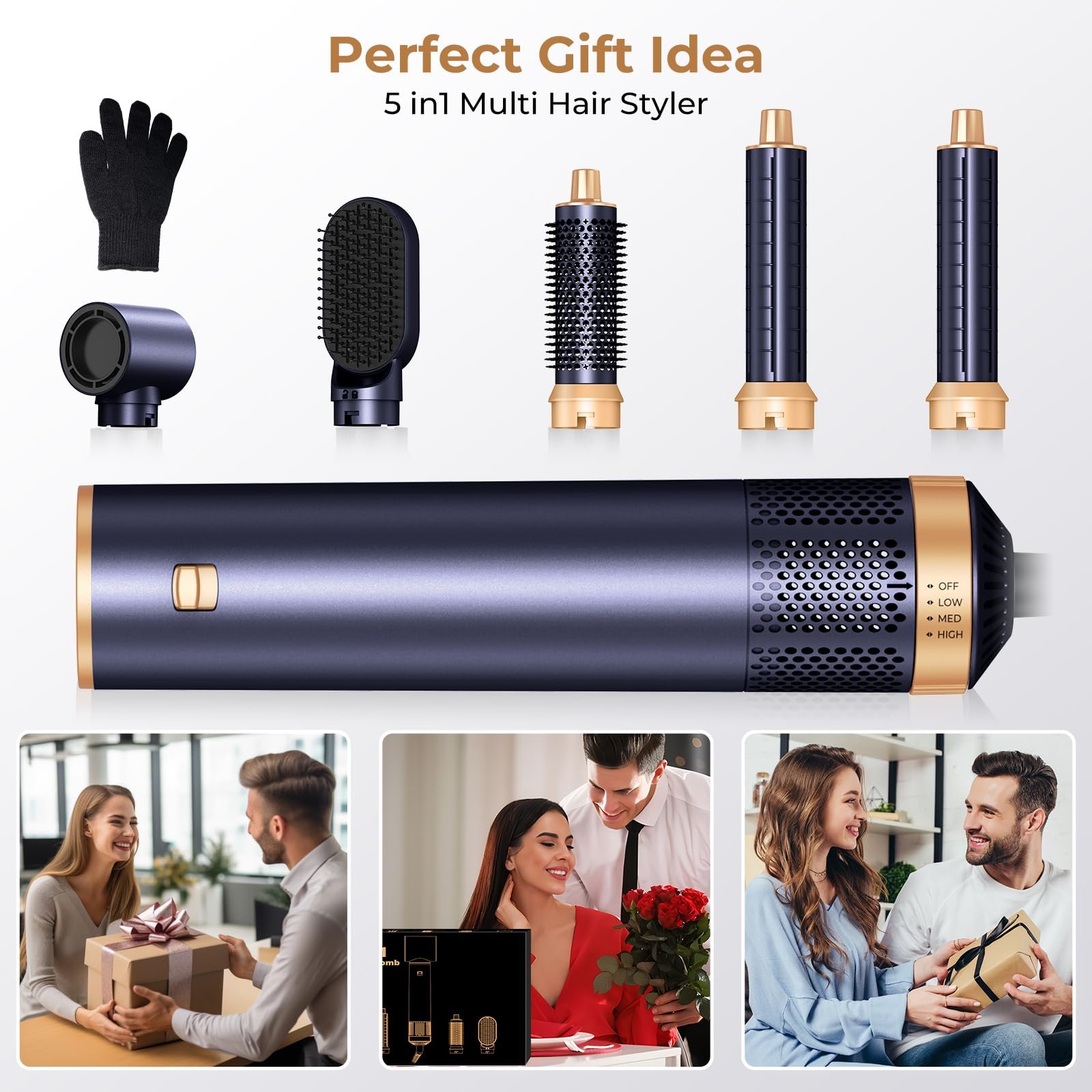 Мультистайлер MogaWave Airstyler Pro 5-в-1 1000 Вт 60 000 об/мин ионный, фото №7 Мультистайлер MogaWave Airstyler Pro 5-в-1 1000 Вт 60 000 об/мин ионный, фото №7