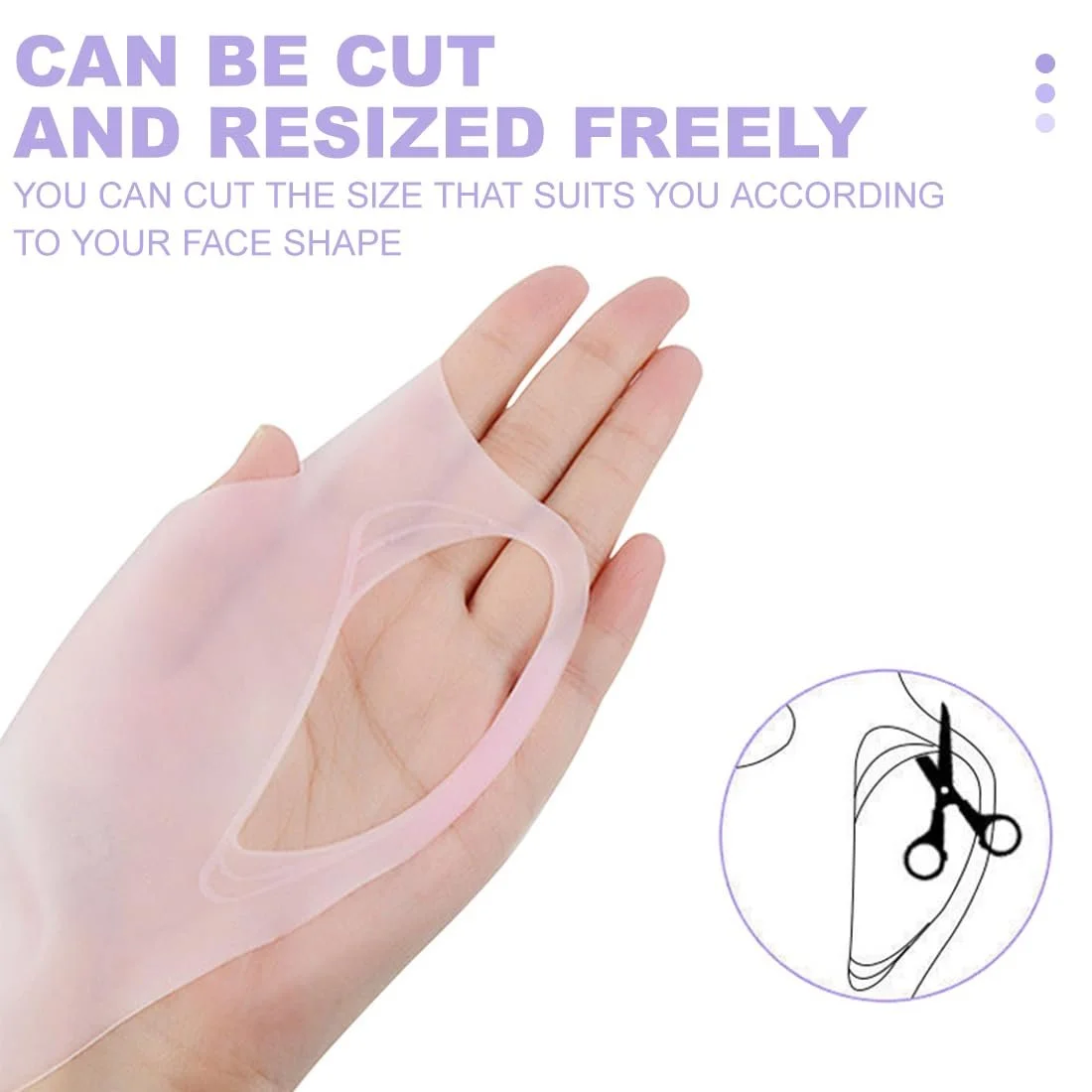 Маска для обличчя Силіконова багаторазова 2 шт рожевий та білий, фото №3 Маска для обличчя Силіконова багаторазова 2 шт рожевий та білий, фото №3