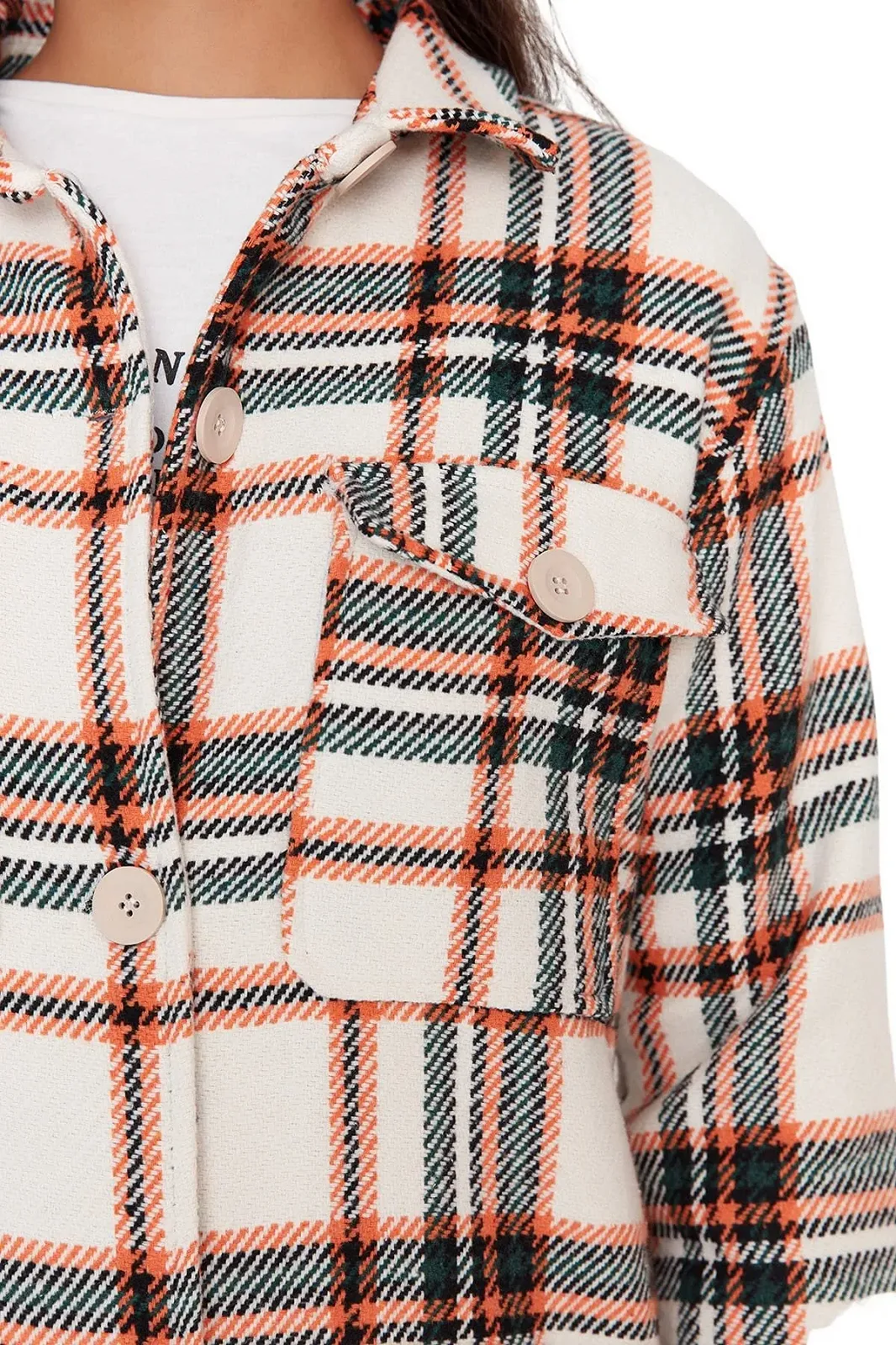 Женская зимняя куртка в клетку TRENDYOL Modest Regular Basic, фото №4 Женская зимняя куртка в клетку TRENDYOL Modest Regular Basic, фото №4