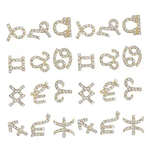 Прикраса MERRYHAPY 24 шт, стрази, сузір’я, наклейки для нігтів зі знаками зодіаку - Фото 1