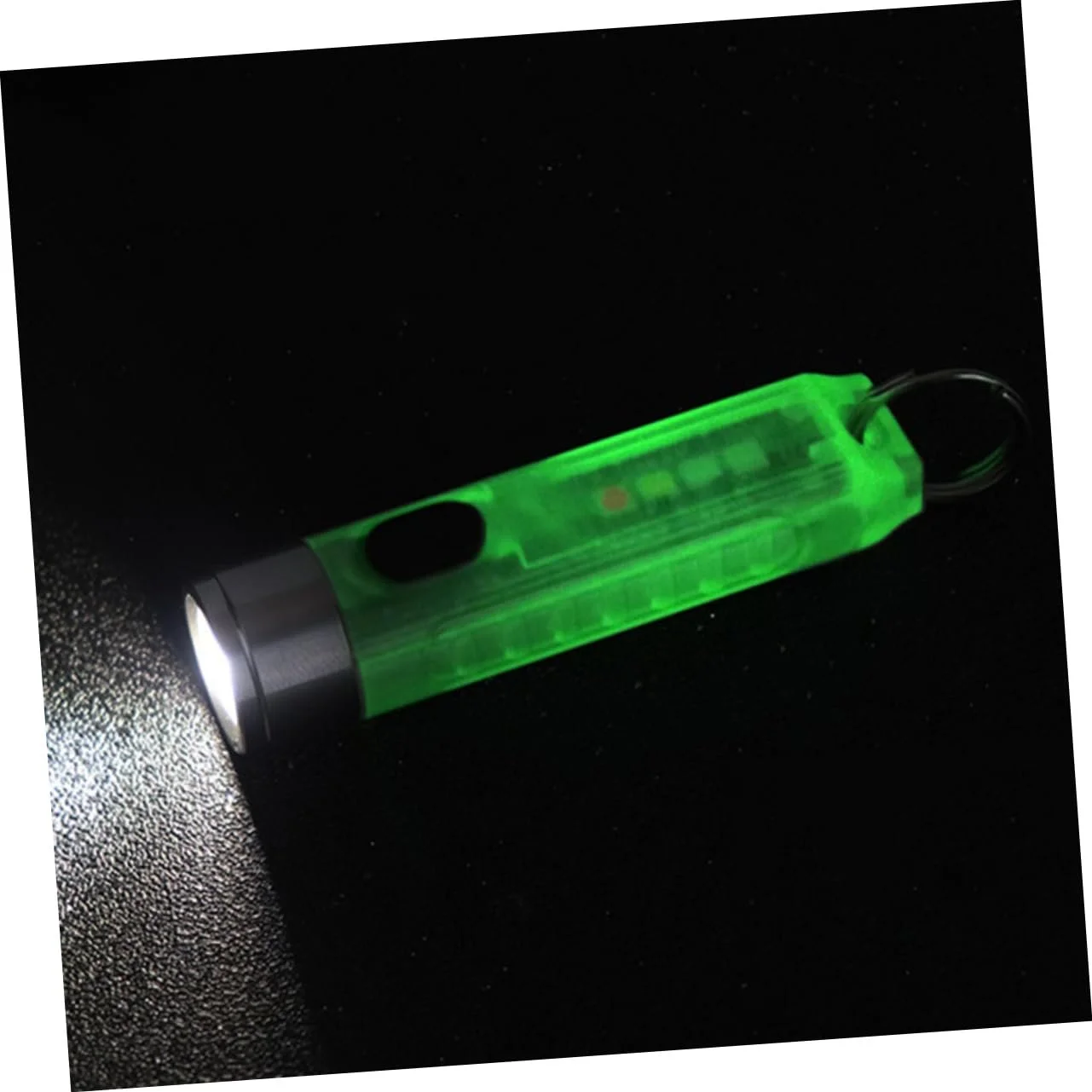 Маленький світлодіодний ліхтарик-брелок з нержавіючої сталі та ПК USB акумуляторний компактний для кемпінгу, вулиці та щоденного використання, фото №3