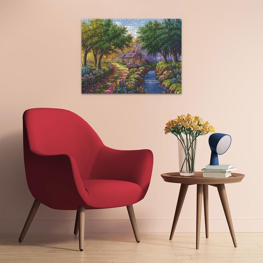 Пазл Ravensburger 12000735 Cottage by the River 1500 деталей, фото №4 Пазл Ravensburger 12000735 Cottage by the River 1500 деталей, фото №4