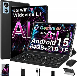 Планшет 10.1'' Full HD DEERTimeME 8+22/64Gb / 8 ядер / Android 15 / 6000 мАг / Чорний - Фото 1
