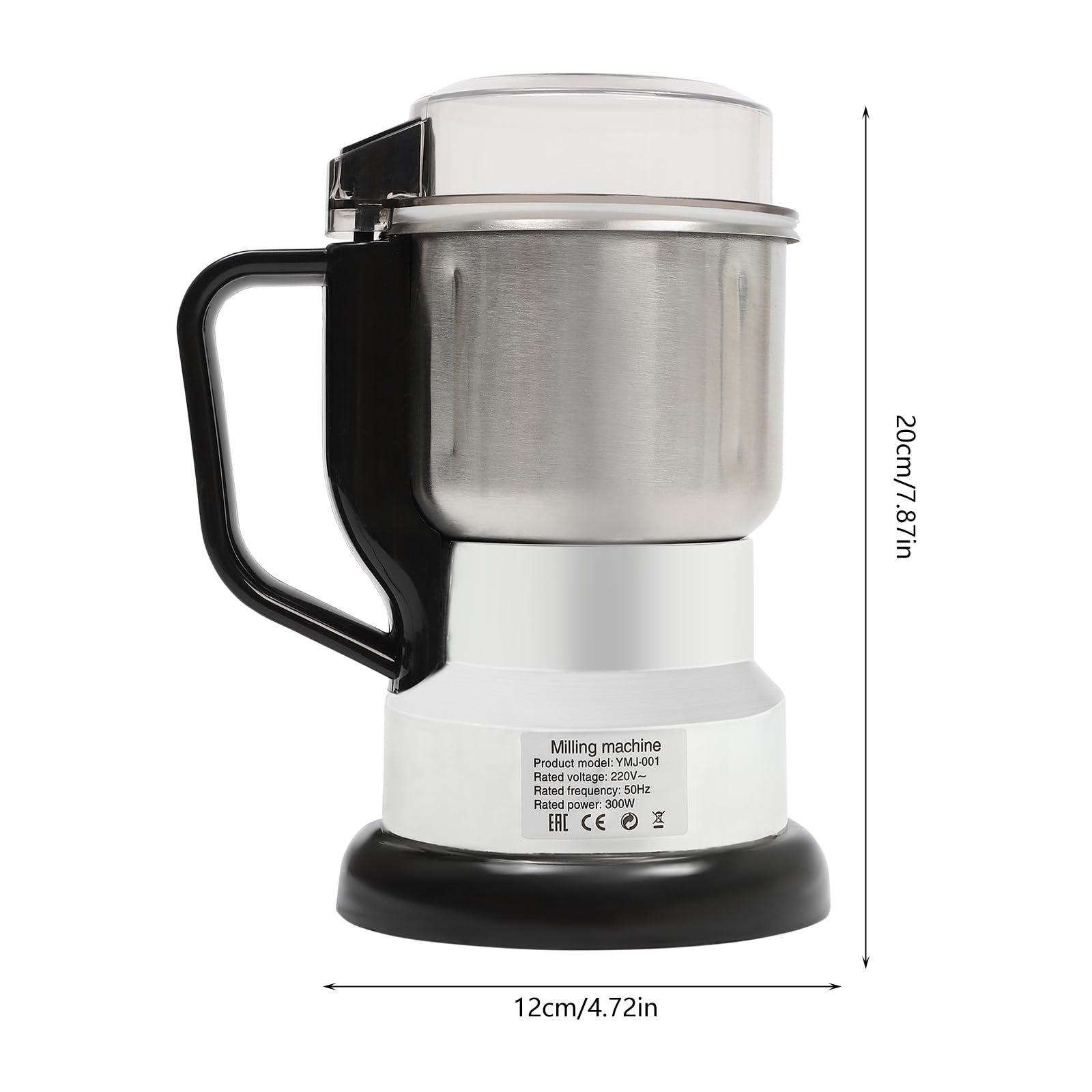 Кофемолка из нержавеющей стали с прозрачной крышкой 500 мл, фото №6