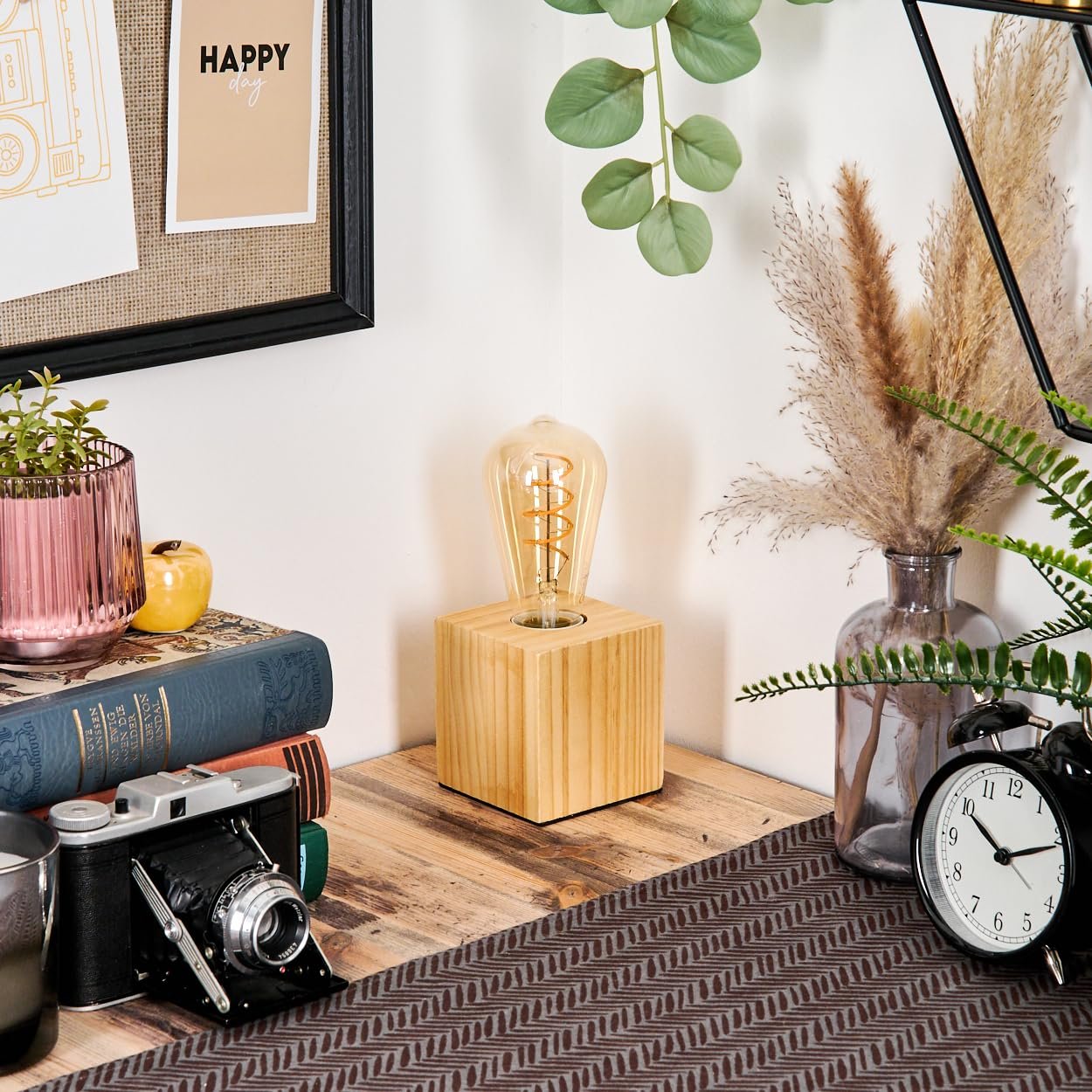 Настільна лампа HOFSTEIN Tallsebo Дерев'яна 9 см E27 Натуральний, фото №5