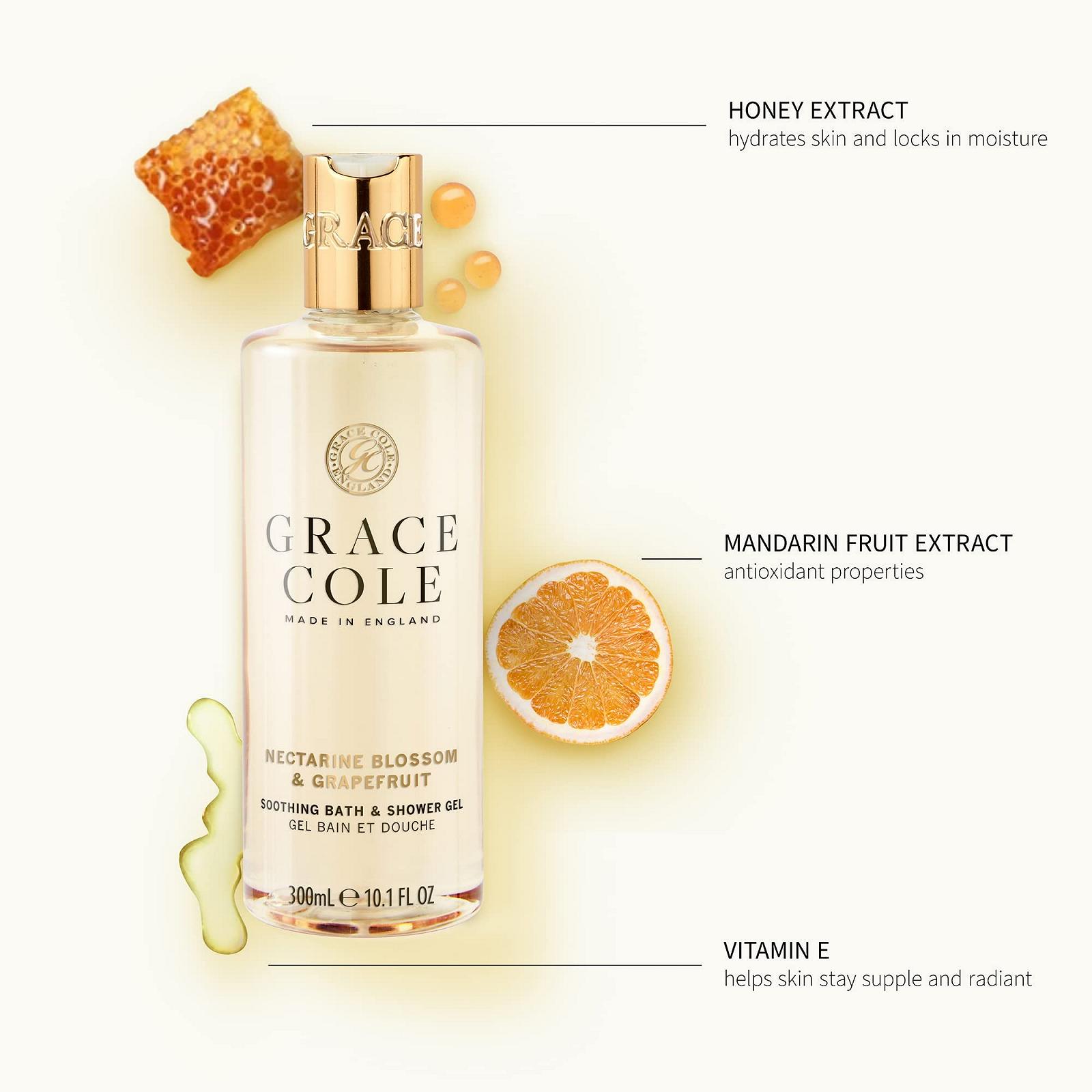 Гель для душу Grace Cole Nectarine Blossom & Grapefruit 300 мл, фото №2