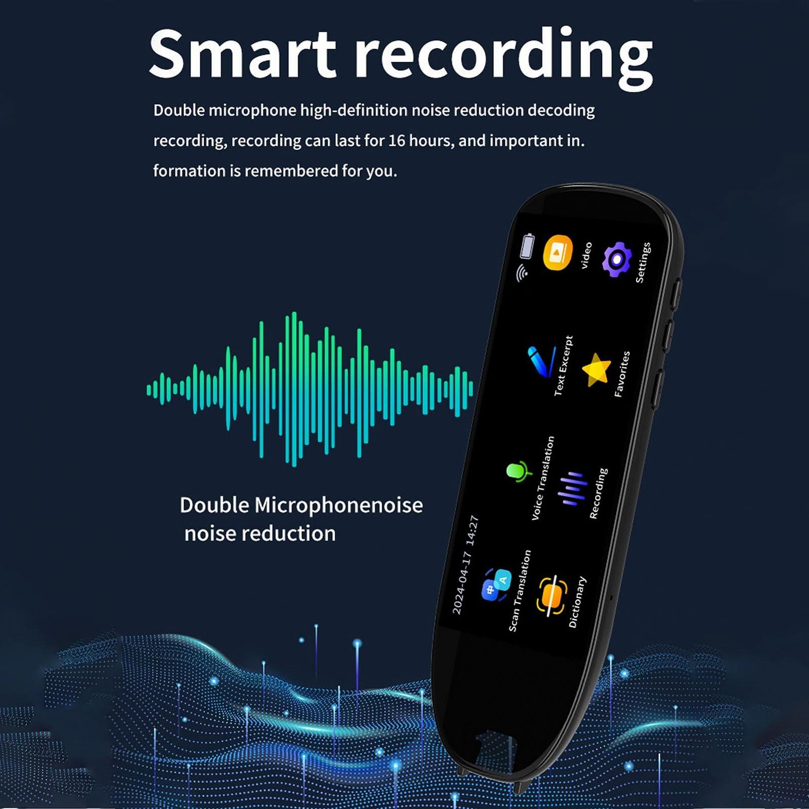 Ручка-сканер для читання, Двостороння Wi-Fi пристрій для перетворення тексту в мову, Підтримка офлайн-перекладу, Пристрій для перекладу 112 мовами з 5.0-дюймовим РК-дисплеєм, фото №3