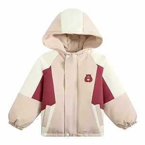 Ветрозащитное детское пальто JiAmy с карманами и капюшоном для мальчиков и девочек, ветрозащитная куртка с цветными блоками на подкладке, осенняя и зимняя переходная куртка, зимнее пальто для детей 1-6 лет - Фото 1