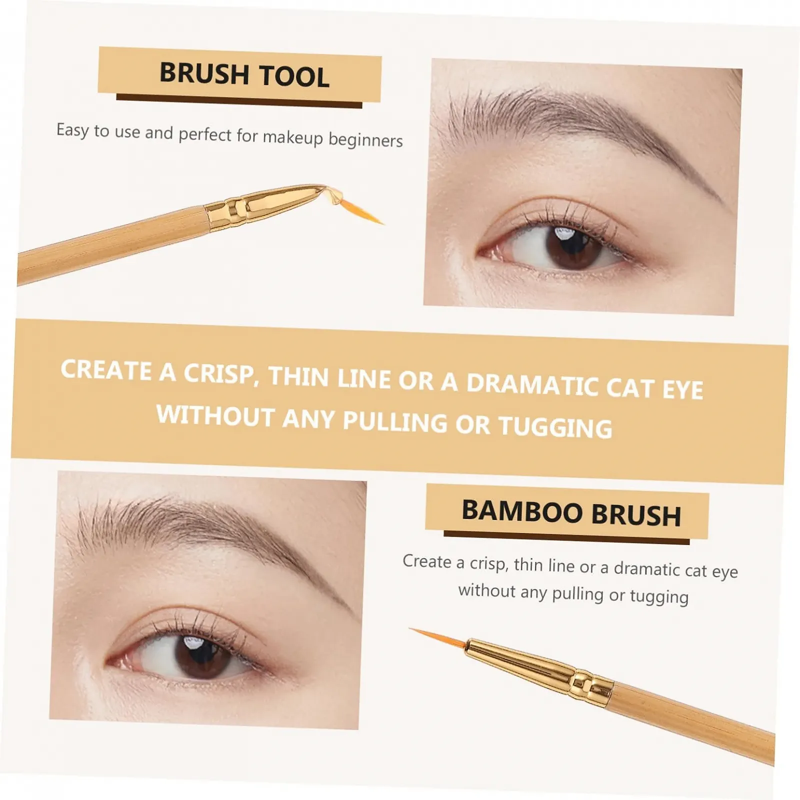 Підводка для очей FOMIYES Кисть з бамбука Двостороння, фото №4 Підводка для очей FOMIYES Кисть з бамбука Двостороння, фото №4