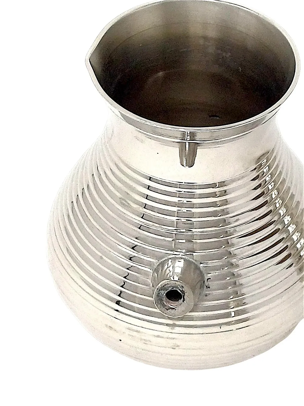 Турка Cezve 500 мл Никелированная латунь Съемная деревянная ручка, фото №5