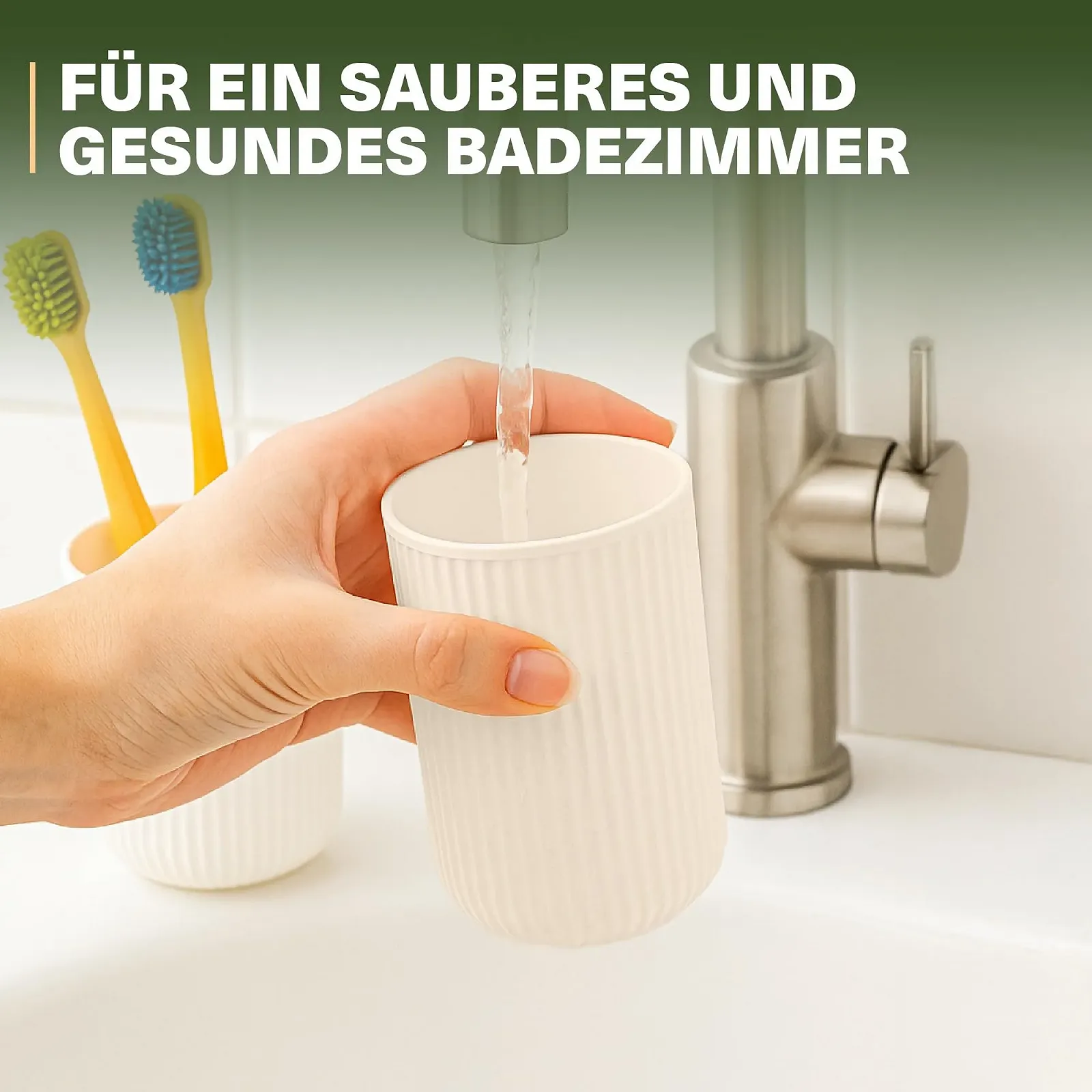 Набор аксессуаров для ванной комнаты Viwares 5 предметов бежевый туалетный ершик, дозатор для мыла, стакан для зубных щеток, мыльница и мусорное ведро, фото №4 Набор аксессуаров для ванной комнаты Viwares 5 предметов бежевый туалетный ершик, дозатор для мыла, стакан для зубных щеток, мыльница и мусорное ведро, фото №4