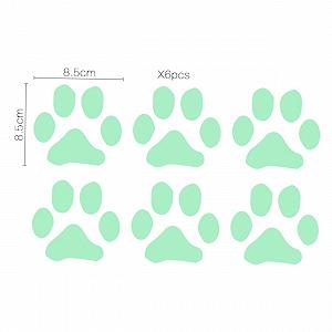 Набір наклейок на стіну BESTYASH Fluorescent Paws Самоклеючі 6 шт. synthetic.ua - Фото 1