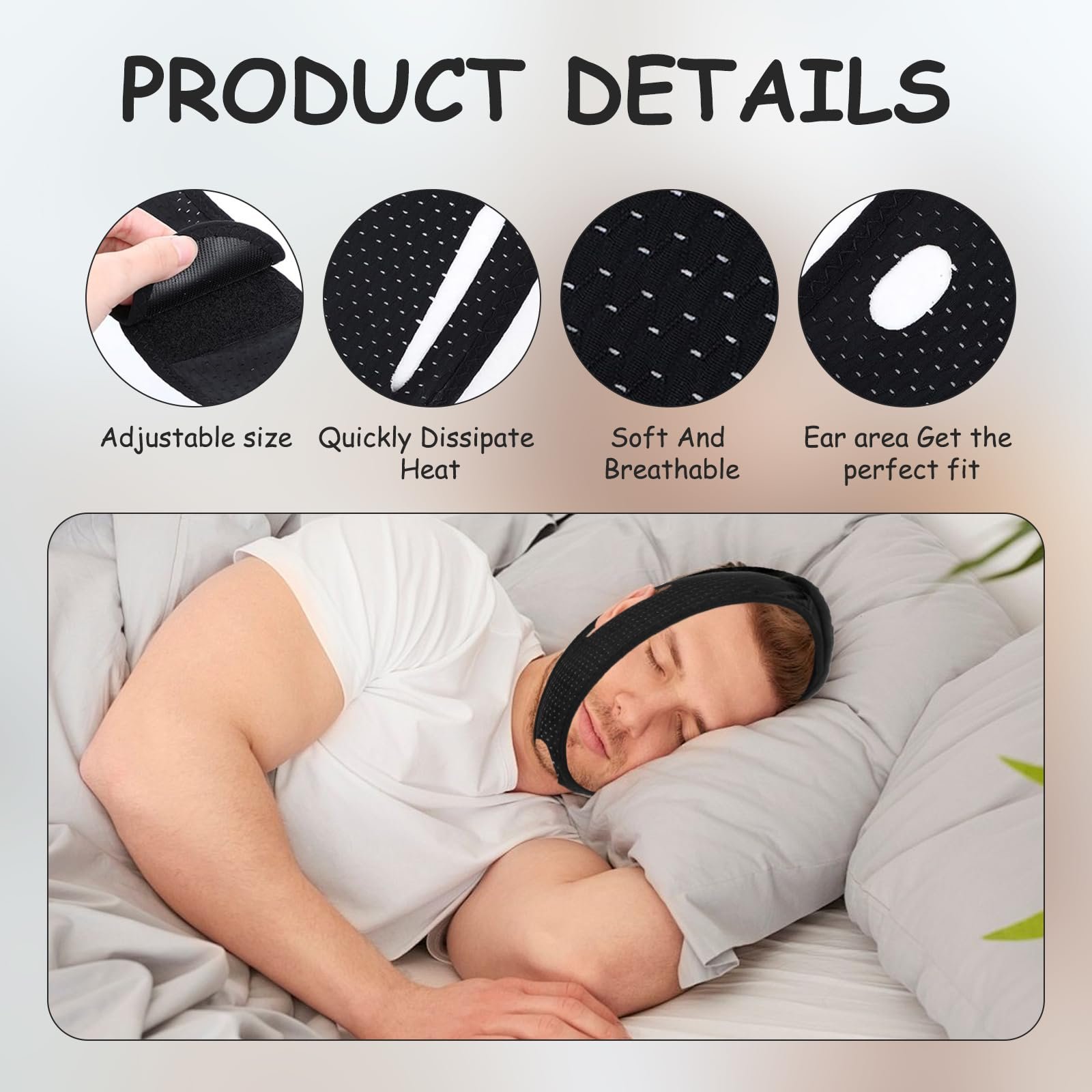 Маска для подбородка от храпа для сна, маска для сна., фото №3