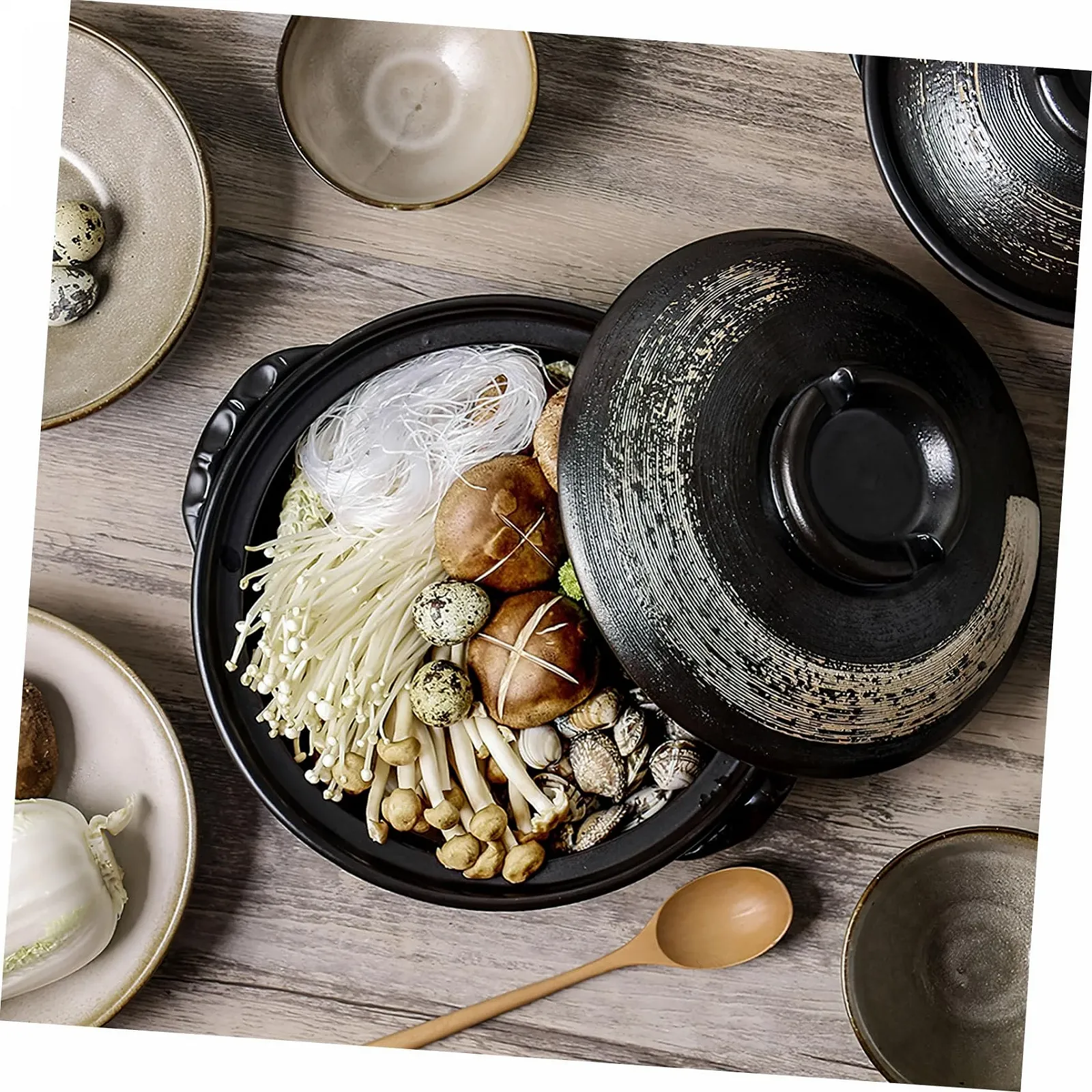 Кастрюля керамическая 900 мл глазурованная поверхность, фото №6