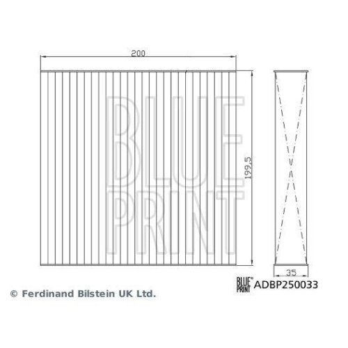 Фильтр салона BLUE PRINT ADBP250033 для SSANGYONG KG MOBILITY, фото №3