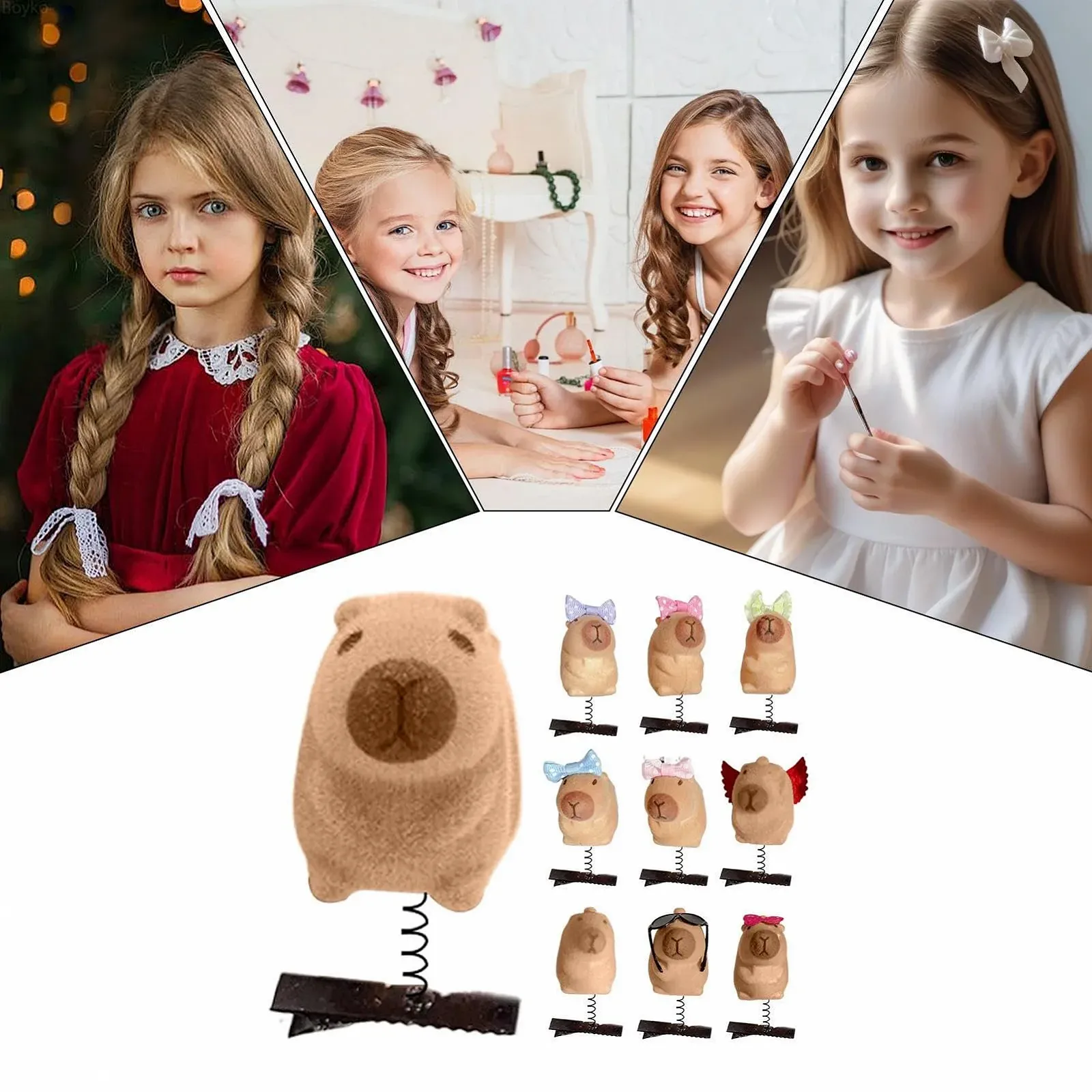 Заколка для волос Capybara, Mодная детская заколка для повседневной носки, Mилые мультяшные аксессуары для волос для девочек, Kрасочный набор заколок, Cтильные заколки для волос для детей, для праздничного использования, фото №4 Заколка для волос Capybara, Mодная детская заколка для повседневной носки, Mилые мультяшные аксессуары для волос для девочек, Kрасочный набор заколок, Cтильные заколки для волос для детей, для праздничного использования, фото №4