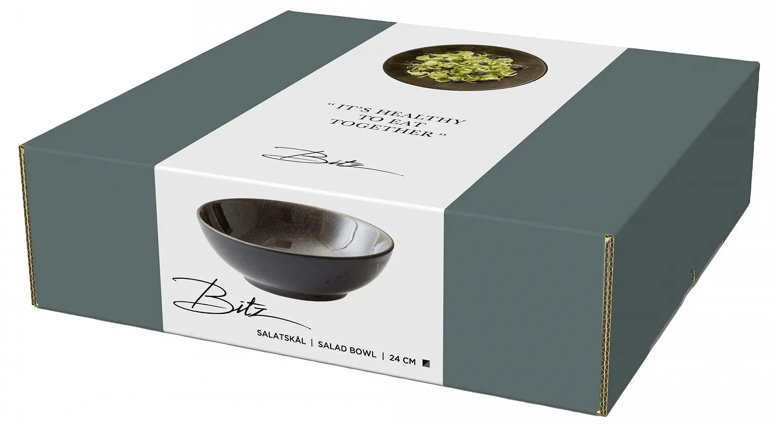 Миска Салатная BITZ Камень Диаметр 24 см Серый, фото №3