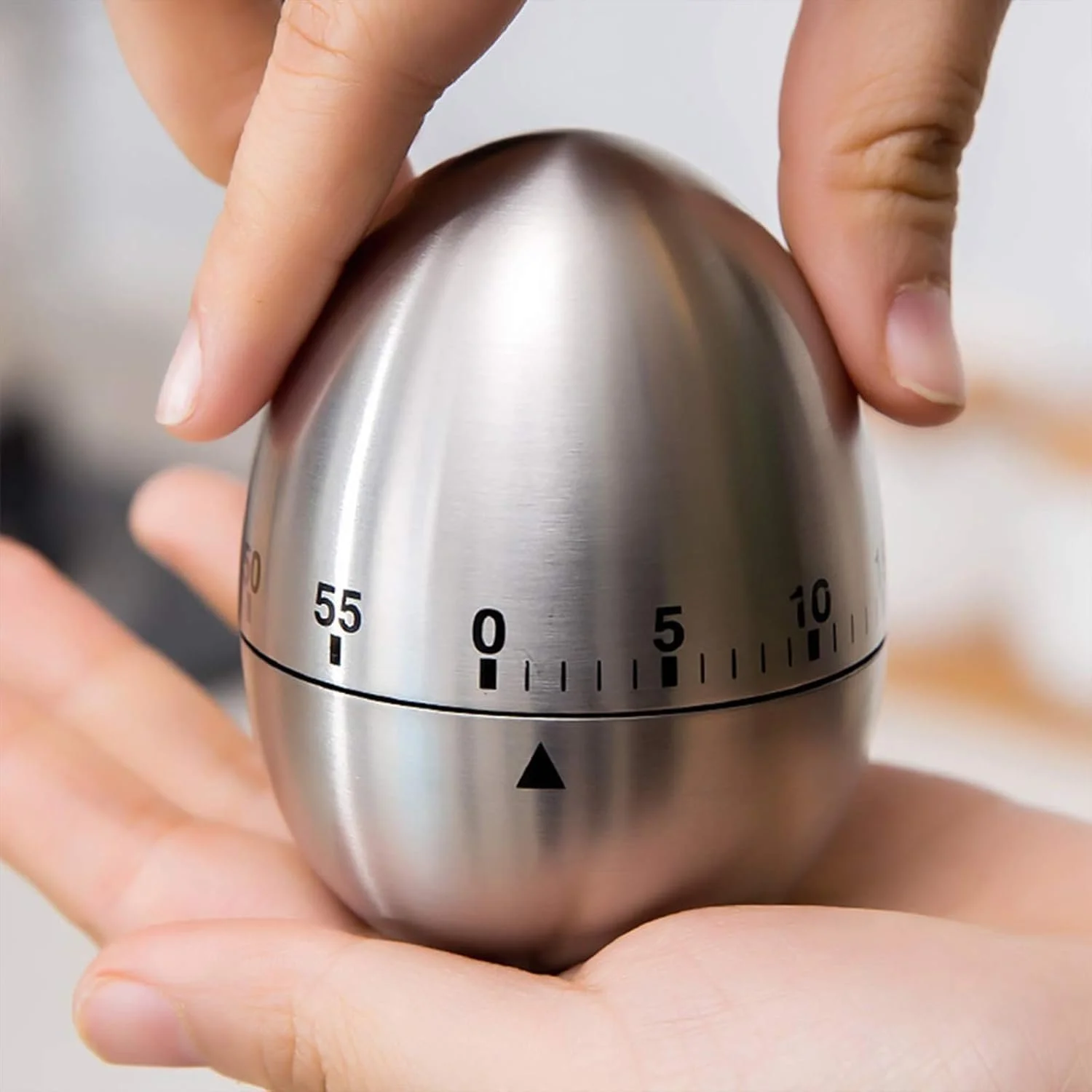 Кухонный таймер Egg Shaped механический нержавеющая сталь, фото №6