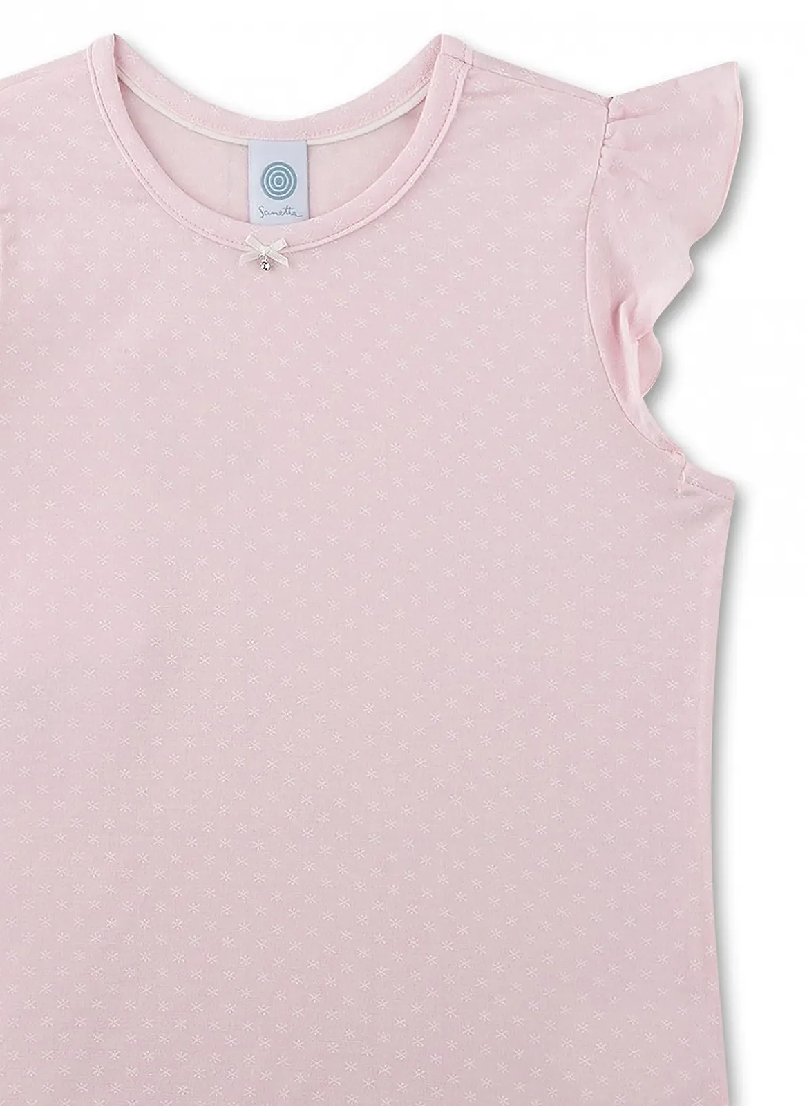 Комплект пижамный Sanetta для девочек, шорты, розовый, фото №3