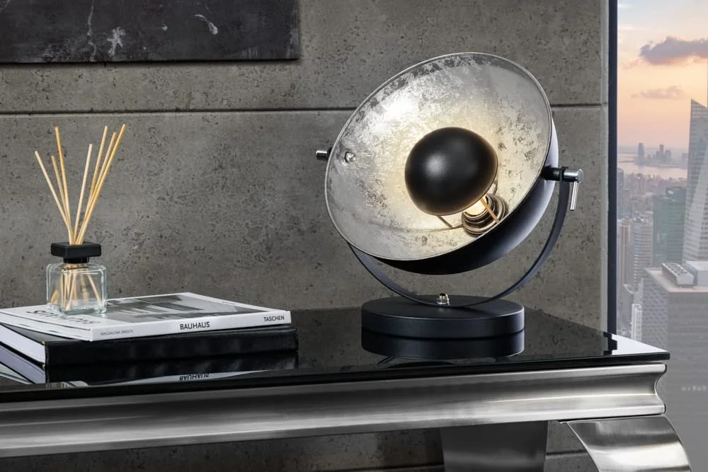 Настільна лампа invicta INTERIOR Studio Modern 40 см Чорний/Сріблястий E27, фото №3