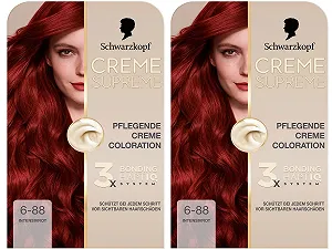Фарба для волосся Schwarzkopf Creme Supreme 6-88 Intensive Red (2 x 182 мл) - Фото 1
