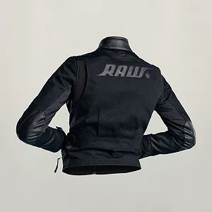 Жіноча байкерська куртка G-Star RAW Moto Jacket Pitch Black - S synthetic.ua - Фото 1