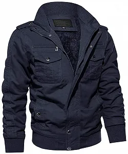 Чоловіча зимова куртка з флісом MAGCOMSEN / 2XL / Вітрозахисна / Чорний - Фото 1